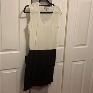 Banana republic cream and black dress